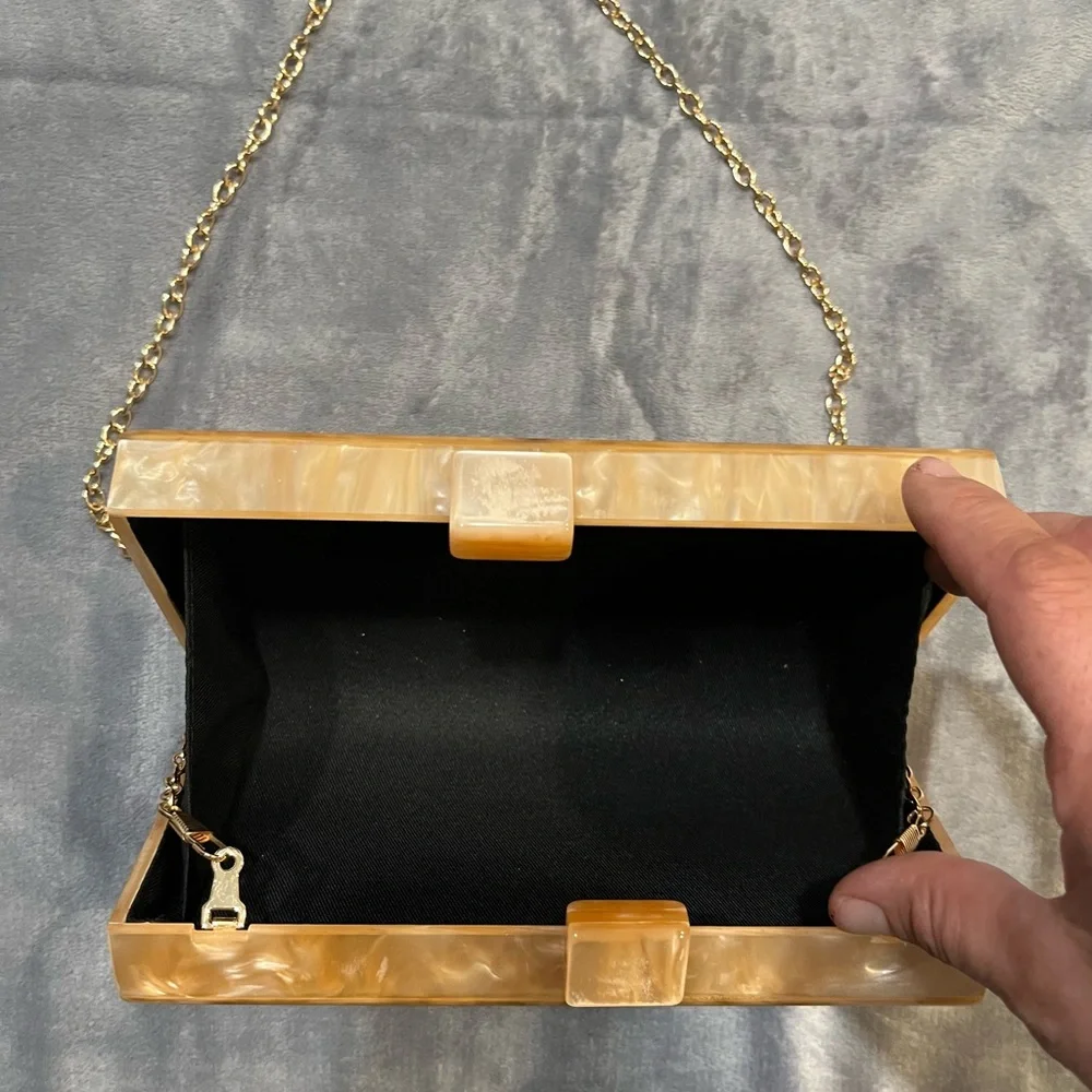 New Eye Design Clutch‎ Bag - Cream and Blue - Picture 7 of 7